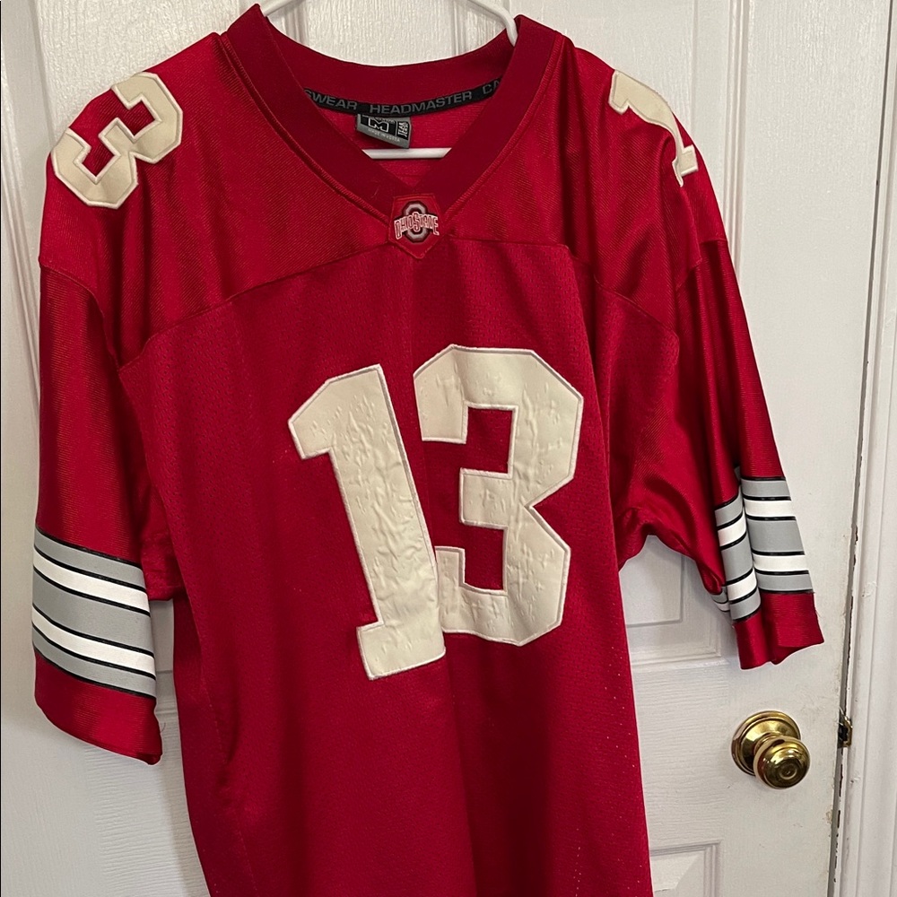 Ohio State Buckeyes Red #13 Football Jersey